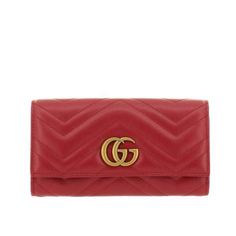 gucci red small wallet|Gucci wallet price.